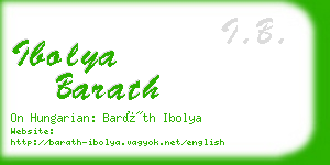 ibolya barath business card